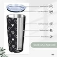 thumbnail image 4 of Hearts Tumbler 20oz Heart Stainless Steel Insulated Tumblers with Lid and Straw Cute Travel Coffee Mug Tea Wine Cups Water Bottle Gifts for Women, 4 of 6
