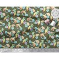 thumbnail image 3 of Soimoi Green Cotton Voile Fabric Cookies & Cupcake Food Printed Fabric 1 Yard 42 Inch Wide, 3 of 3
