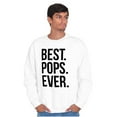 thumbnail image 3 of Best Pops Ever Dad Grandpa Far Day Men's Big & Tall Crewneck Sweatshirt Brisco Brands 4X, 3 of 5