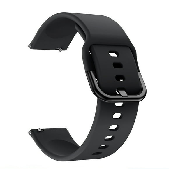 Replaceable Silicone Watch Strap 20mm Buckle Watch Strap Watch Band Compatible with Galaxy Watch Active2 Black