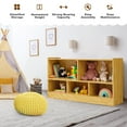thumbnail image 4 of Costway Kids 2-Shelf Bookcase 5-Cube Wood Toy Storage Cabinet w/ Shelves Beige, 4 of 10