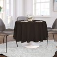 thumbnail image 3 of LAICAIW Round Tablecloth-90 Inch-Water Resistant Spill Proof Washable Polyester Table Cloth Decorative Fabric Table Cover for Dining Table, Buffet Parties and Camping, Brown, 3 of 7