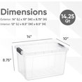 thumbnail image 3 of Superio Clear Storage Bins with Lids, 20 Quart BPA Free Plastic Containers, Transparent Boxes for Organizing, Stackable Crates, Organizer Totes for Home, Office, School, and Dorm, 3 of 8