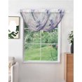 thumbnail image 2 of Waterfall Valances for Windows, Lavender Kitchen Sheer Valance Curtains, Pastoral Pastel Purple Pink Wildflower Rod Pocket Elegant Swag Valances for Living Room Bedroom, 47.2"x38.5", 1 Panel, 2 of 8