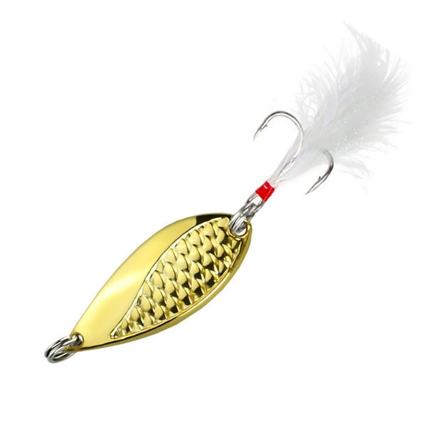 2.5g-20g Fishing Lures With Feather Treble Hooks Fishing Rotating