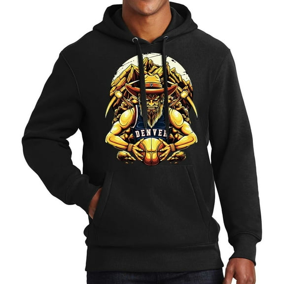 Game Garment Basketball Team Sports Fan Mens Hoodies Hooded Sweatshirt - Denver Hoodie Black XS-3XL