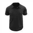 thumbnail image 3 of Camisetas de Corta para Hombre, Informales, Absorbentes de Humedad, de Golf, Ajustadas, Básicas, con Bolsillo. Negro XXL, 3 of 7