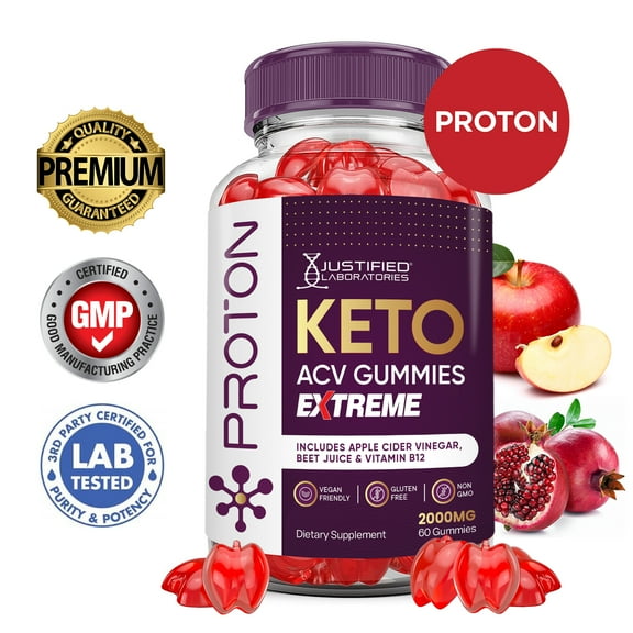 Proton Keto Extreme ACV Gummies 2000mg Dietary Supplement 60 Gummys
