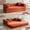 Orange, variant on LUXAPA 78.6" Sleeper Sofa Bed, Comfy Modular 2-in-1 Convertible Couch, Corduroy Upholstered Deep Seat Sofa for Living Room & Small Spaces, Modern Folding Guest Bed with 2 Pillows, Orange