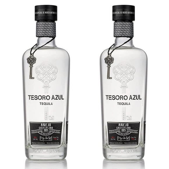Pack de 2 Tequila Tesoro Azul Cristalino 750 ml Tesoro Azul