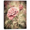 thumbnail image 2 of Vintage Pink Roses with Water Drops - Floral Art Canvas Print, 2 of 3