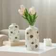 thumbnail image 4 of Mainstays By Becky G. & Alejandra Tall 7.6" White Flower Decorative Ceramic Vase, 4 of 9