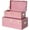 Deep Pink, variant on HofferRuffer Decorative Metal Box, Set of 2 Storage Organizer with Lock Hole and Handle, Toy Box for Kids, 23.8X14.2X9.5 Inches (White)