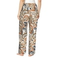 thumbnail image 3 of Daiia Floral Paisley Women's Sleep Pant with Pockets and Drawstring,Pajama Pants-Medium, 3 of 9