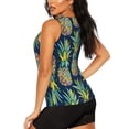 thumbnail image 4 of Picia Colorful Pineapples Pattern Women's Workout Tank Top,Breathable Activewear,Slim Fit Athletic Top,Versatile Workout Moisture-wicking top-Large, 4 of 9