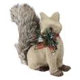 thumbnail image 2 of 8" Holiday Moments Burlap Fox with Fuzzy Tail and Plaid Bow Decorative Christmas Figure, 2 of 2
