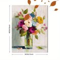 thumbnail image 3 of Vibrant Floral Bouquet Oil Painting Canvas Print Wall Art for Living Room Office Hallway, 3 of 8