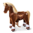 thumbnail image 1 of PonyCycle Brown Pony Ride on Horse Size 4 Plush Toy for Children Ages 4–7, Indoor Outdoor Rocking Horse, Birthday Gift Advanced Model Y474, 1 of 9