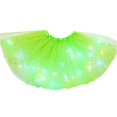 thumbnail image 1 of GirlsKidsNeonLedTutuSkirtPartyStageDanceWearPleatedLayeredTulleLightUp, 1 of 4