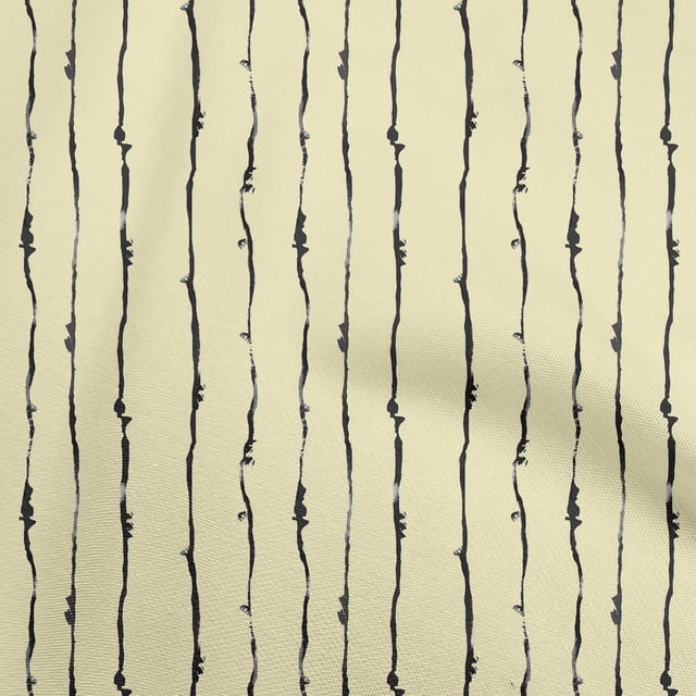 oneOone Cotton Jersey Pale Yellow Fabric Abstract Stripes Sewing Craft Projects Fabric Prints By Yard 58 Inch Wide