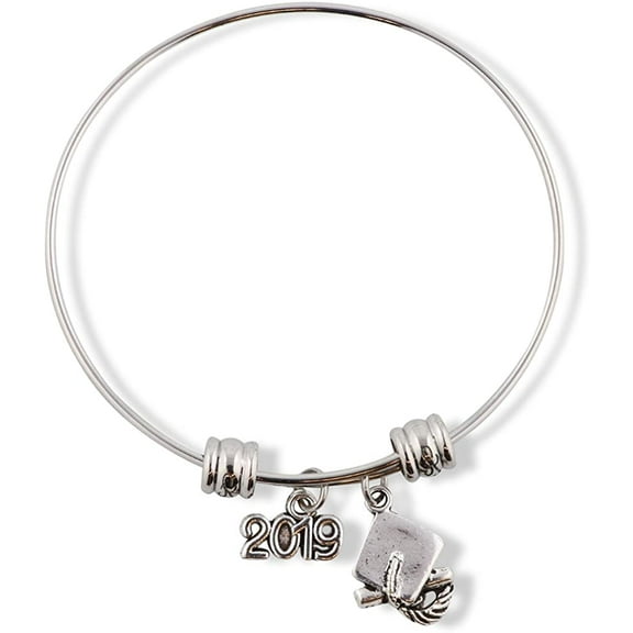 2019 Graduation Party Gifts for Her Bracelet Bangle Jewelry Charm Gift for Girls Women Men Boys Accessories Favors Class of 2019 Grad Gifts
