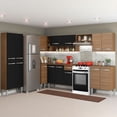 thumbnail image 2 of Cocina Integral Completa Esquinera Madesa 481cm Emilly Moon Marrón/Negro GCEM481001, 2 of 9
