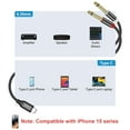 thumbnail image 2 of J&D Câble Séparateur Stéréo USB-C vers Double TS 1/4 Pouce, Cordon en Y pour Tablette Portable Amplificateur Mélangeur 3,3 Pi, 2 of 7