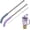 Gray&Purple, variant on Metal Straws for BlendBOSS Personal Blender 26oz Tumbler | 2 count 18/8 Stainless Steel Straw, 1 Brush, Tip, Detachable Design, Dishwasher Safe(Gray & Black)