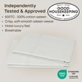 thumbnail image 2 of California Design Den Standard Pillow Cases Set of 2 - 600 Thread Count 100% Cotton Sateen, Fits both Standard & Queen Pillows - Eggshell Cream, 2 of 8