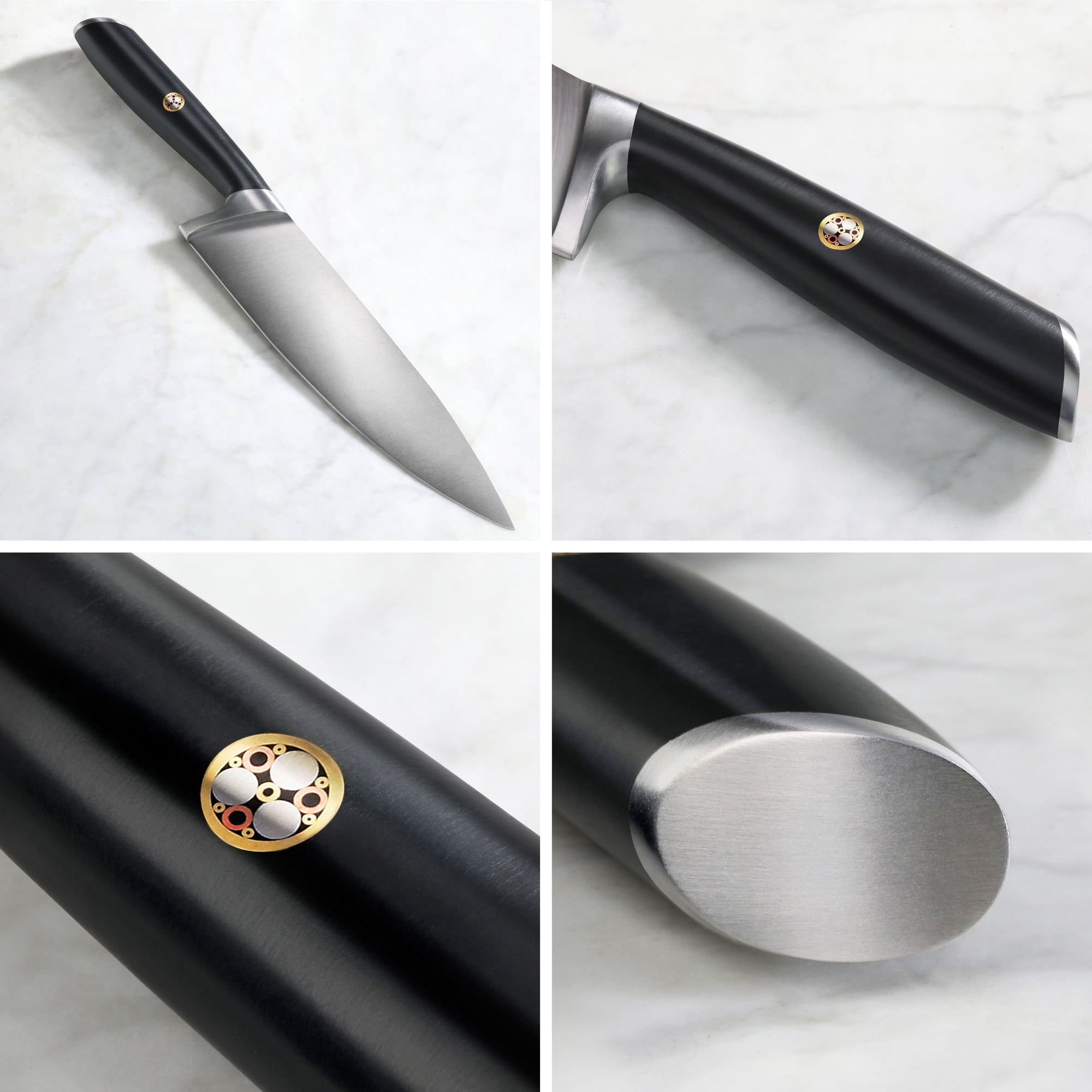 Cangshan L Series 1026894 German Steel Forged 7" Santoku Knife, Black