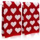 thumbnail image 1 of 2 toallas de mano para el día de San Valentín, de algodón, con corazones rojos, blancos, toallas de baño decorativas y absorbentes para secar la limpieza, cocinar, 29.5 x 13.4 pulgadas, 1 of 5