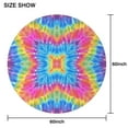 thumbnail image 6 of Colorful Tie Dye Pattern Round Tablecloth 60"x60",Wrinkle Wipeable Table Cloth for Kitchen Dining Room Picnic Patio Party, 6 of 6