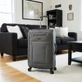 thumbnail image 3 of Brookstone Harbour 22" Softside Carry-on Expandable Spinner Luggage with Removable Toiletry Pouch, Dark Charcoal, 3 of 13