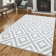 thumbnail image 2 of HOMERRY Area Rug 4' x 6' Washable Rug for Living Room Modern Geometric Pattern Carpet, Gray, 2 of 7