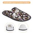 thumbnail image 3 of KLL Daisies Flowers Slippers for Women Men House Slip on Indoor Outdoor Bedroom Furry Fleece Lined Ladies Comfy Anti-Skid Rubber Hard Sole-Medium, 3 of 8