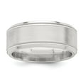 thumbnail image 6 of 925 Sterling Silver 8mm Brushed Fancy Band Ring Size 12, 6 of 7
