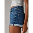 thumbnail image 3 of DOKOTOO Women's Jean Shorts High Waisted Stretchy Denim Shorts Summer Casual Rolled Hem Distressed Shorts Lightweight Zimbaplatinum Denim Shorts, 3 of 11