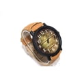 thumbnail image 2 of BIG Face Easy to Read Glow in the Dark Hands Tan Band Bold Watch 14-Tan, 2 of 8