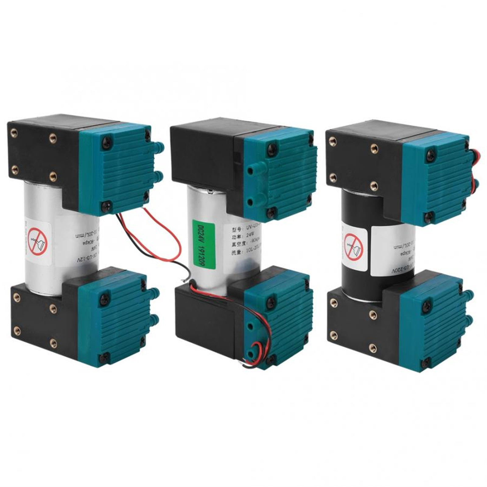 Mini 24W Diaphragm Vacuum Pump Electric Micro Large Flow Low Noise Air Pump -90~350kpa 10~20L/min DC12V/24V For Home Use ,Easy to Operate