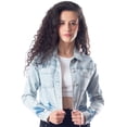 thumbnail image 1 of Chamarra Mujer Mezclilla Stretch Acid Wash Claro, 1 of 6
