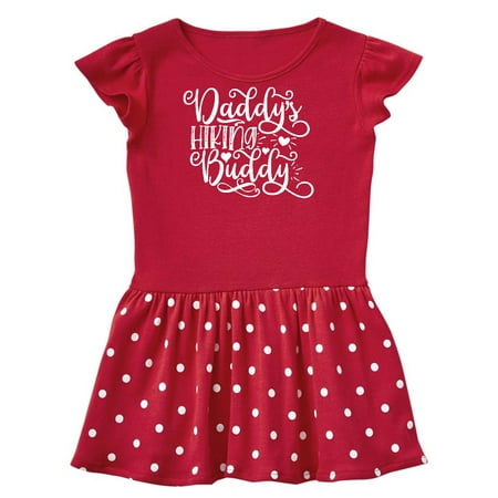 

Inktastic Daddy s Hiking Buddy with Hearts Gift Toddler Girl Dress