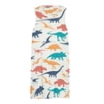 thumbnail image 3 of Dinosaurs Silhouette Spring Summer Dresses for Women Fashion T-shirt Dress Casual Sleeveless Loose Sundress with Pockets, 3 of 5
