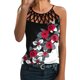 thumbnail image 1 of Mujeres damas estampado sin mangas cuello redondo pulóver chaleco camisetas sin mangas camisas blusa Pompotops lopia992186, 1 of 4