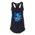 thumbnail image 2 of Wild Bobby, Tiger In The Snowy Night Animal Lover Ladies Racerback Tank Top, Black, Small, 2 of 3