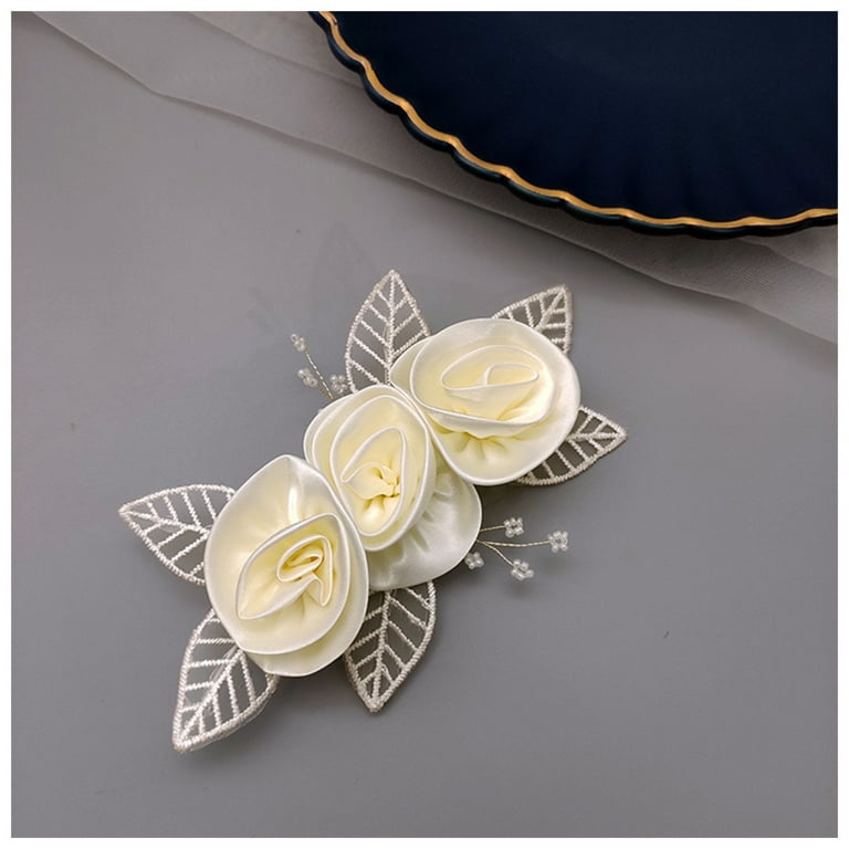 Satin flower hair clips sale