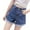 Blue, variant on lmcalzta Womens Jeans Denim Shorts Casual High Waist Button Stretch Shorts with Pockets(Xs-3XL)