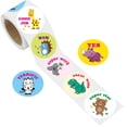 thumbnail image 1 of Yeacher Cute Animal Reward Sticker Incentive Sticker Positive Words Sticker Paper Roll Diameter 38mm for Kid Teacher School Supplies, 1 of 8