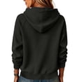 thumbnail image 4 of Nowekniz Fall Women Knit Fleece Hoodie Pullover Sweater, Loose Fit Long Sleeve Drawstring Hooded Sweatshirt with Pockets, Casual Fashion Daily Outfit Top, 4 of 6