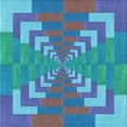 thumbnail image 1 of Ahgly Company Machine Washable Indoor Square Transitional Bright Turquoise Blue Area Rugs, 5' Square, 1 of 7