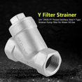 thumbnail image 4 of Stainless Steel Y Strainer, 3/4' DN20 PT Thread Filter for Water, Oil, Gas and Steam Pump Piping System with Double Mesh, 4 of 5